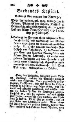Siebentes Kapitul. Ludwig IIte, genannt der Strenge