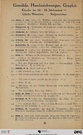 Gemälde, Handzeichnungen, Graphik (Nr. 520-741)