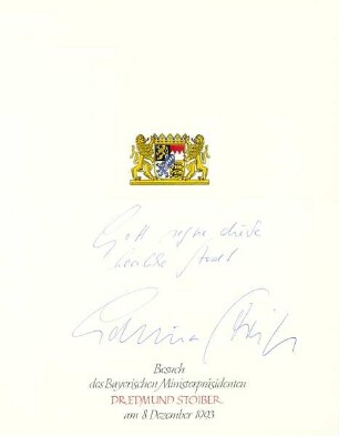 Edmund Stoiber, Bayerischer Ministerpräsident