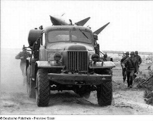 Deutschland . Nationale Volksarmee - Luftstreitkräfte/Luftverteidigung. Taktische Übung der Raketentruppen (Flugabwehr-Raketen)