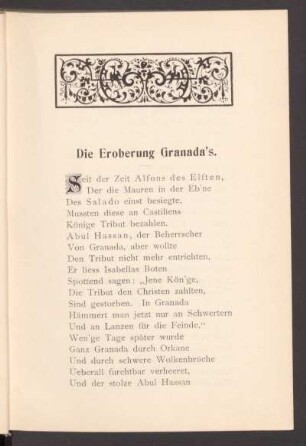 Die Eroberung Granada's.