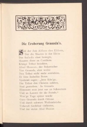 Die Eroberung Granada's.