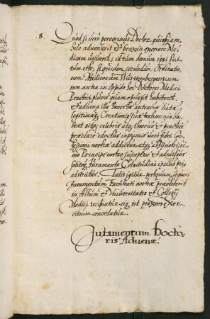 Juramentum Doctoris Advenae.