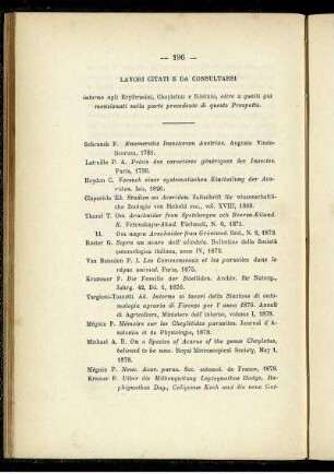 Lavori Citati E Da Consultarsi