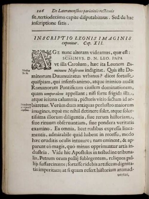 Inscriptio Leonis Imaginis exponitur. Cap. XII.