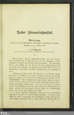 Ueber Steuersatzmittel : Vortrag, gehalten in der Oekonomischen Gesellschaft im Königreiche Sachsen, Dresden, am 13. März 1891