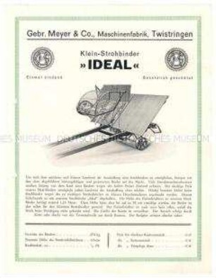 Klein-Strohbinder "Ideal"