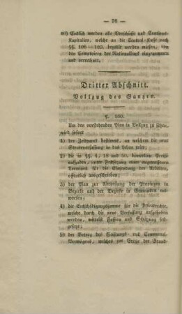 Dritter Abschnitt. Vollzug des Ganzen.