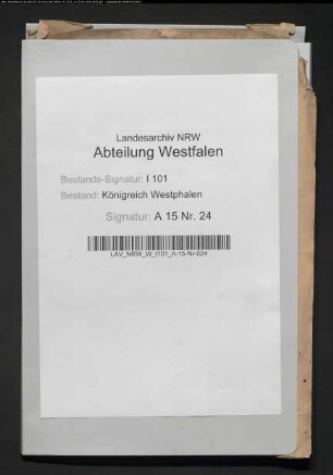 Etat über den Passivbestand des Vermögens der aufgehobenen Zünfte im Weserdepartement