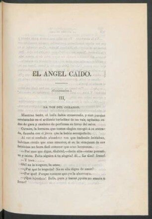 El ángel caído. - (Continuación.)