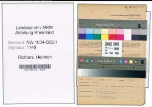 Entnazifizierung Heinrich Richters , geb. 31.01.1889 (Stadtsekretaer)