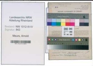 Entnazifizierung Arnold Meurs , geb. 16.11.1912 (Landwirt)