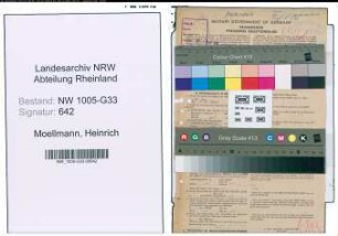 Entnazifizierung Heinrich Moellmann , geb. 10.08.1894 (Lehrer)