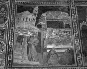 Kapellenausmalung — Szenen der Franziskuslegende — Der Traum Innozenz' III.