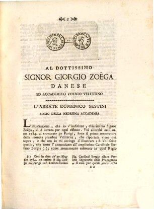 Illustrazione di un antica medaglia di piombo appartenente a Velletri