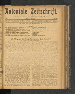 Nr. 20. Berlin, 17. Mai 1912. 13. Jahrgang.