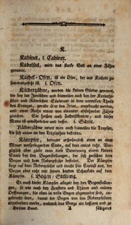 Encyklopädie der bürgerlichen Baukunst, in welcher alle Fächer dieser Kunst nach alphabetischer Ordnung abgehandelt sind : Ein Handbuch für Staatswirthe, Baumeister und Landwirthe. Dritter Theil, K - M : Mit XXV. Kupfertafeln