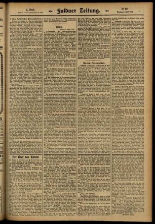 Zweite Ausgabe vom Dienstag, den 08. April 1913.