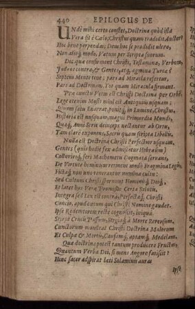 Epilogus de criteriis doctrinæ Christianæ
