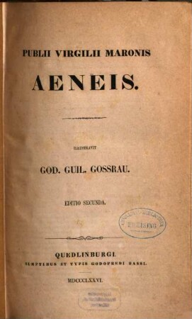 Publii Virgilii Maronis Aeneis