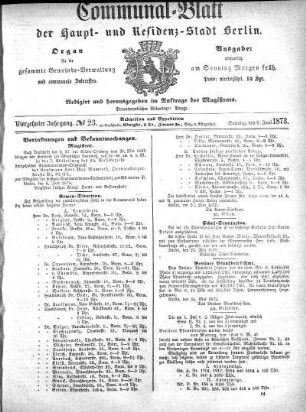 1873,23: No. 23, 8. Juni 1873
