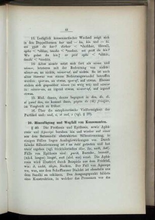 10. Hinzufügung und Wegfall von Konsonanten