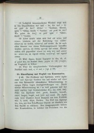 10. Hinzufügung und Wegfall von Konsonanten