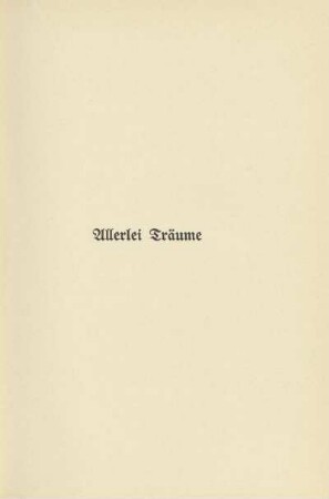 Allerlei Träume