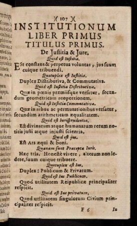 107-117, Institutionum Liber Primus.