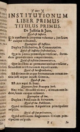 107-117, Institutionum Liber Primus.