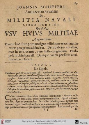 Caput I:De Signis