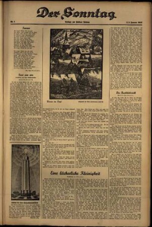 Zweite Ausgabe vom Sonntag, den 03. Januar 1937.