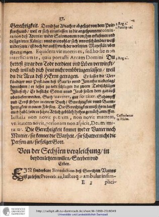 Von der Sechsten vergleichung/in beyden letzten willen/Sterben und Erben.