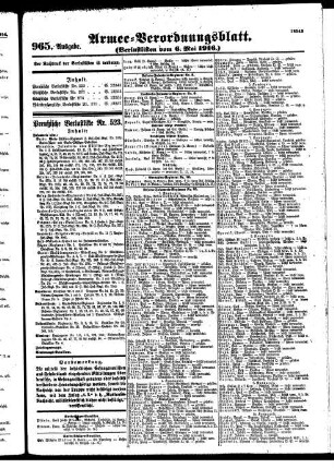 965. Ausgabe. Samstag, 6. Mai 1916