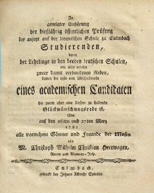 Versuch einer Nachricht vom Culmbachischen Schulwesen, 4