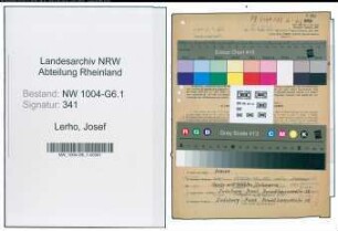 Entnazifizierung Josef Lerho , geb. 12.05.1893 (Betriebsleiter)