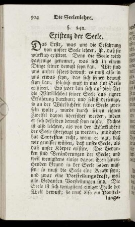Existenz der Seele.