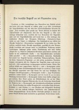 Der deutsche Angriff am 26. September 1914