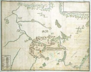 WHK 7 Reichs- und Französischer Krieg von 1688-1697 bis zum Frieden von Ryswick: Plan des Angriffs auf Fleurus, 1. Juli 1690