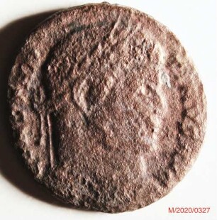 Römische Münze, Nominal Follis, Prägeherr Constantinus I., Prägeort nicht bestimmbar, Original