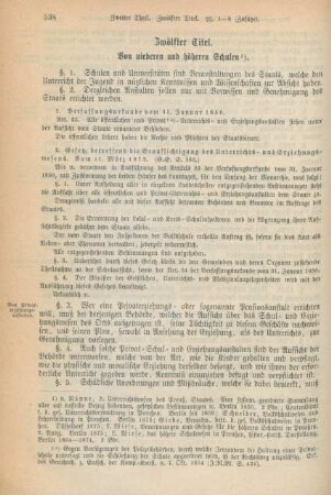 Zwölfter Titel. Von niederen und höheren Schulen