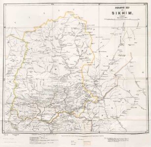 Skeleton map of Sikhim