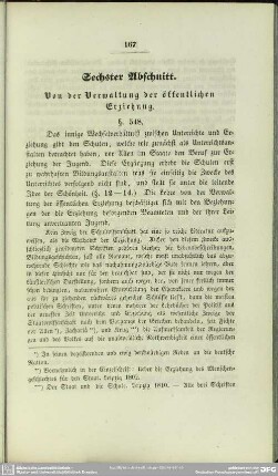 Sechster Abschnitt. Von der Verwaltung der öffentlichen Erziehung