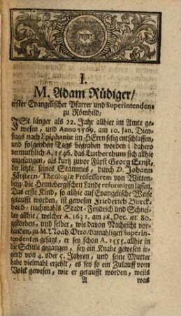 Kurtzgefaßte Kirch- und Schul- wie auch Brand-Historie der Stadt Römhild