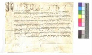 Bulle über die Aufschwörung des Ellwanger Kapitularen Wolfgang von Freyberg.