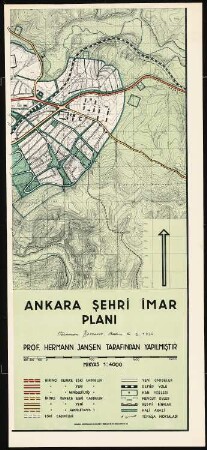 Gesamtbebauungsplan Ankara: Grundplan 1:4000