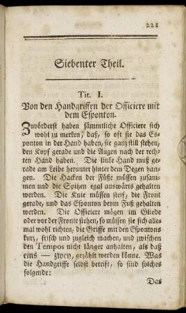 Siebenter Theil.