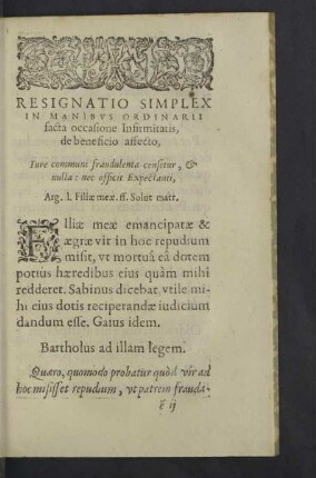Resignatio simplex