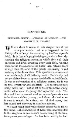 HISTORICAL SKETCH - ACCESSION OF LlHOLIHO - THE ABOLITION OF IDOLATRY