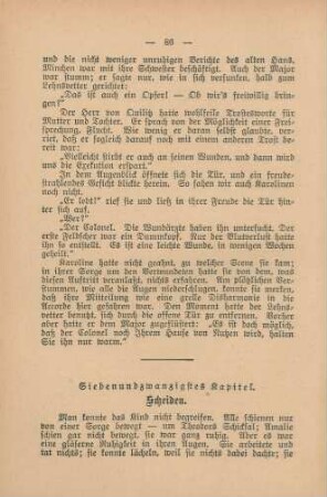 Siebenundzwanzigstes Kapitel. Scheiden